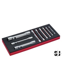 Juego de llaves fijas de dos bocas en bandeja de foam 1/3 Fit&Go (9 piezas)