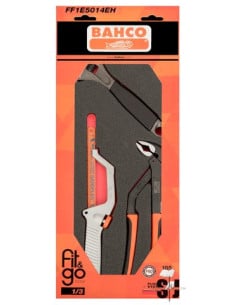 Juego de llave ajustable "inglesa", tenacilla articulada y herramientas de corte de metal en bandeja de foam 1/3 Fit&Go (8 pieza