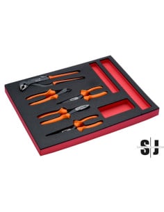 Juego de alicates y cortantes aislados en bandeja de foam 2/3 Fit&Go (5 piezas)