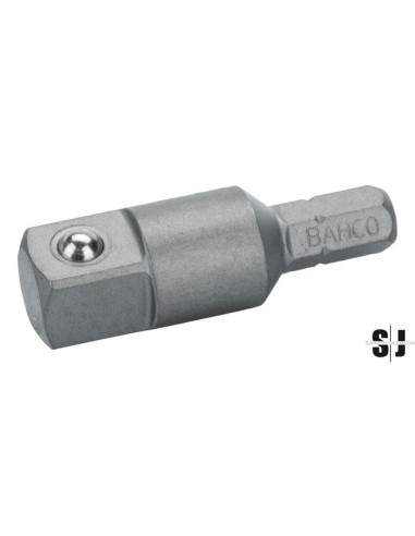 Adaptador para perfil hexagonal de 1/4" con cuadradillo de 3/8", de 38 mm (5 piezas/caja de plástico)