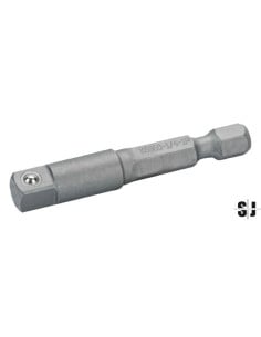 Adaptador para perfil hexagonal de 1/4" con cuadradillo de 3/8", de 50 mm (1 unidad/paquete)