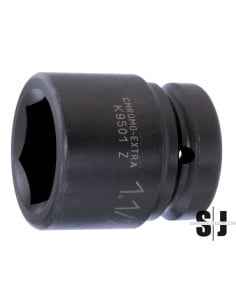 Vaso de impacto con cuadradillo de 1" con perfil hexagonal de 1-3/4" y acabado fosfatado