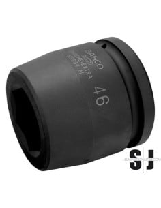 Vaso de impacto con cuadradillo de 1-1/2" con perfil hexagonal de 80 mm y acabado fosfatado