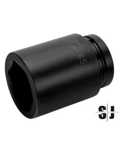 Vaso de impacto de serie larga con cuadradillo de 1-1/2" con perfil hexagonal de 85 mm y acabado fosfatado