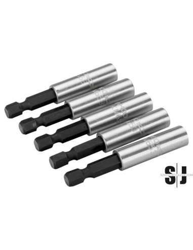 Portapuntas magnético universal de 60 mm para perfil hexagonal de 1/4" (1 unidad/soporte de plástico)