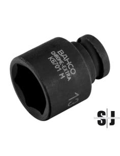 Vaso de impacto magnético con cuadradillo de 1/4" con perfil hexagonal de 10 mm y acabado fosfatado