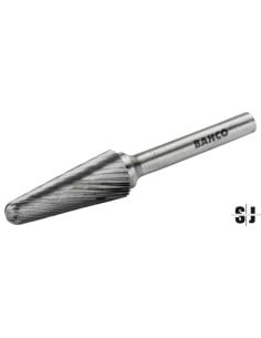 Lima rotativa cónica de punta redonda, de carburo de tungsteno, 12 x 30 mm, para metal, con corte medio (24 DPP, 6 mm)