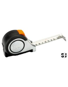 Cinta métrica de doble cara métrica/imperial con agarre de goma, 5 m