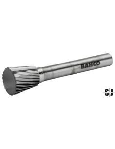 Lima rotativa cónica invertida de carburo de tungsteno, 3 x 6 mm, para metal, con extremo de corte medio (14 DPP, 3 x 40 mm)