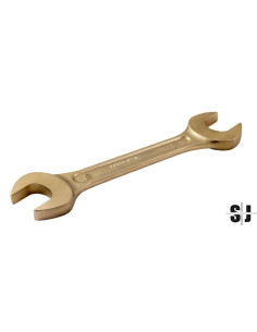 Llave fija de dos bocas de 7 x 8 mm, anti-chispa de aluminio bronce (95 mm)