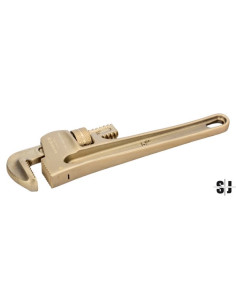 Llave para tubo 60 mm, para industria pesada, anti-chispa de aluminio bronce (450 mm)