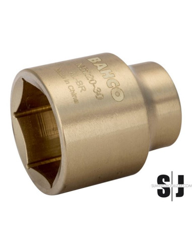 Vaso de 1/2" anti-chispa, de aluminio bronce y con perfil hexagonal de 6 mm