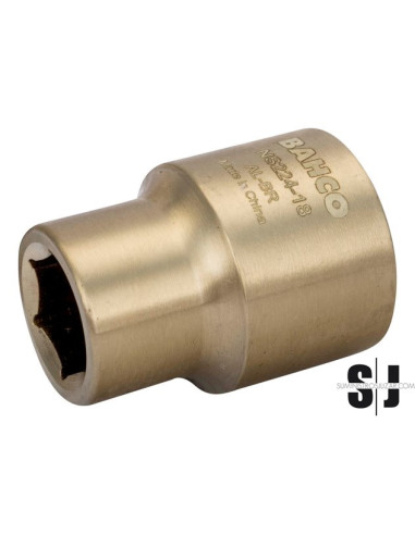 Vaso de 3/4" anti-chispa, de aluminio bronce y con perfil hexagonal de 17 mm