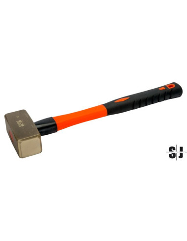 Maza anti-chispa con cabeza de aluminio bronce y mango de fibra de vidrio (2,5 kg)