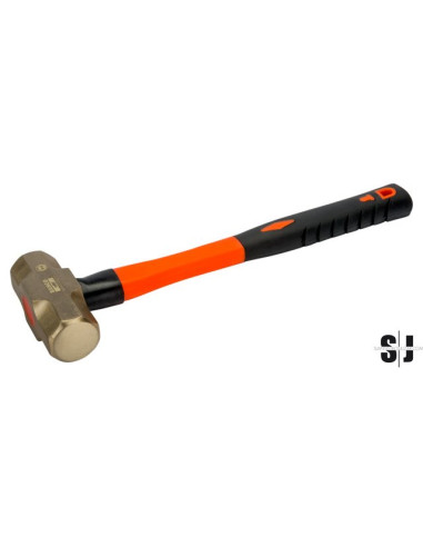 Maza anti-chispa con cabeza de aluminio bronce y mango de fibra de vidrio (1 kg)