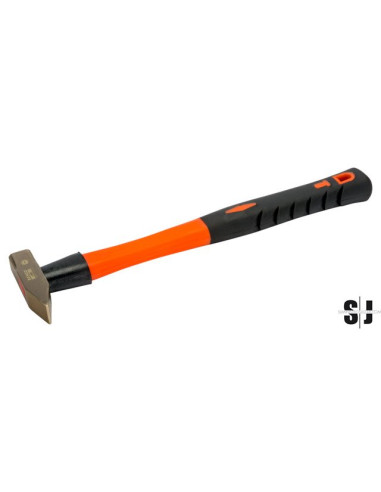 Martillo tipo alemán, anti-chispa, con cabeza de aluminio bronce y mango de fibra de vidrio (2 kg)