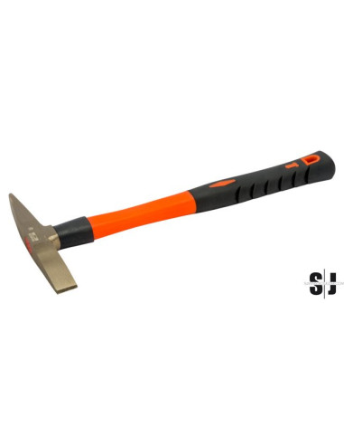 Martillo carpintero anti-chispa, con cabeza de aluminio bronce y mango de fibra de vidrio (200 g)