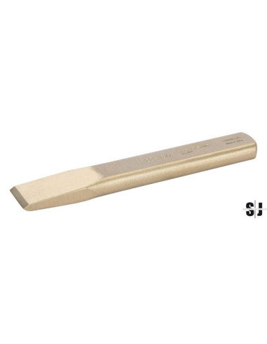 Cincel plano, anti-chispa, de aluminio bronce y con punta de 24 mm (250 mm)