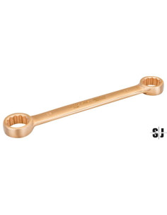 Llave de estrella plana de dos bocas de 13 x 15 mm, anti-chispa de Cobre Berilio (155 mm)