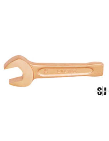 Llave de golpeo de boca fija de 80 mm, anti-chispa de Cobre Berilio (400 mm)