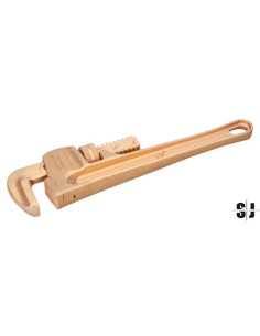 Llave para tubo 30 mm, para industria pesada, anti-chispa de Cobre Berilio (250 mm)