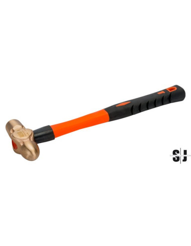 Martillo de bola anti-chispa con cabeza de Cobre Berilio y mango de fibra de vidrio (300 g)