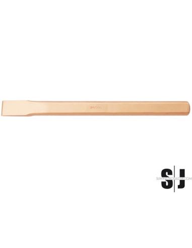 Cincel plano, anti-chispa, de Cobre Berilio y con punta de 22 mm (150 mm)