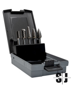Juego de limas rotativas de carburo de tungsteno para metal, 10 y 12 mm, 5 piezas
