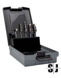 Juego de limas rotativas de carburo de tungsteno para aluminio, 5 piezas