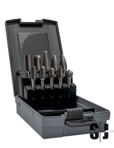 Juego de limas rotativas de carburo de tungsteno para metal, 10 piezas