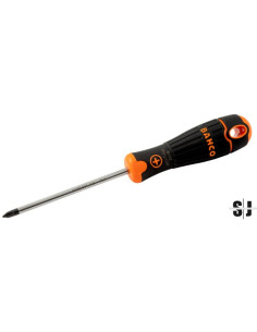 Destornillador para Phillips BahcoFit con agarre de goma, PH0 x 200 mm (en blíster)