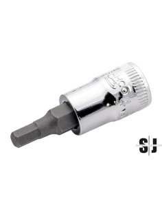 Vaso con punta y cuadradillo de 1/4" para tornillos de cabeza hexagonal de 8 mm (embalaje en blíster)