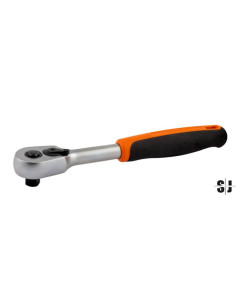 Carraca con cabeza tipo pera reversible de 3/8" con 60 dientes y un ángulo de acción de 6° de 200 mm (en blíster)