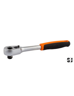 Carraca de cabeza tipo pera reversible de 1/2" con 60 dientes y un ángulo de acción de 6° de 250 mm