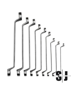 Set de llaves de estrella acodadas de acero inoxidable, mm. 9 piezas