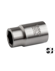 Vaso de acero inoxidable con cuadradillo de 3/4" y perfil hexagonal de 55 mm