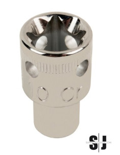 Vaso con cuadradillo de 1/2" con perfil bi-hexagonal de 32 mm y solución de 4 puntos