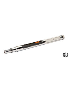Llave dinamométrica electrónica de par y grados, con memoria/USB y cabeza intercambiable rectangular