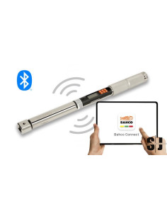 Llave dinamométrica y de ángulo Bluetooth® con memoria y cabeza rectangular intercambiable, 40-800 Newtons metro